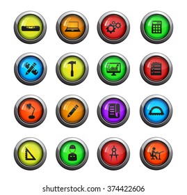 Engineering icons set for web sites and user interface