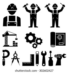 Engineering icons vector.