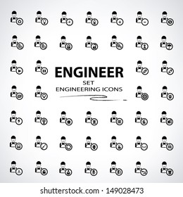 Engineering icons,vector