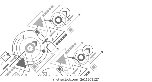 Engineering ideas and innovations. Technical drawing. Technological background . Vector illustration .
