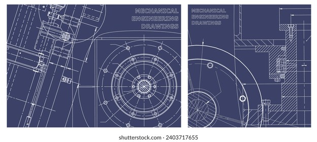 Conjunto de ilustraciones de ingeniería. Portada, volante, pancarta, fondo