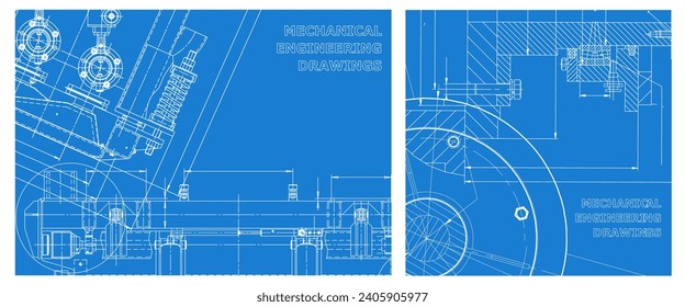 Engineering illustration set. Cover, flyer, banner, background