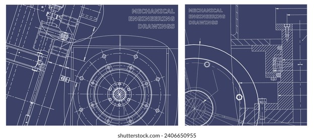 Engineering illustration set. Cover, flyer, banner, background