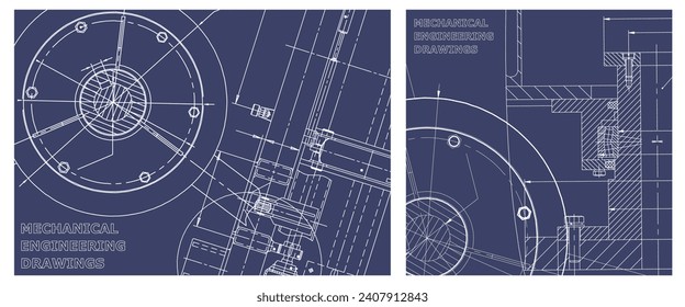 Engineering illustration set. Cover, flyer, banner, background