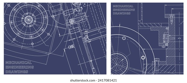 Conjunto de ilustraciones de ingeniería. Portada, volante, pancarta, fondo