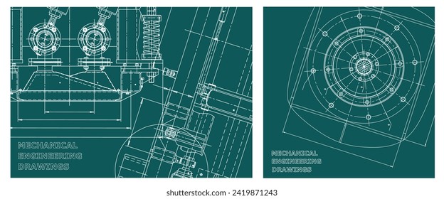 Engineering Illustrationssatz. Abdeckung, Flyer, Banner, Hintergrund