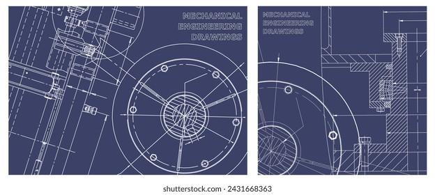 Conjunto de ilustración de ingeniería. Portada, folleto, banner, fondo
