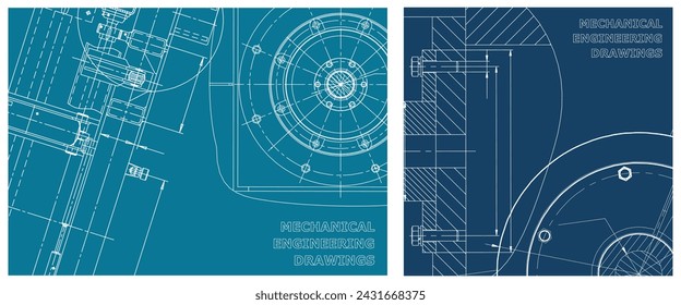 Conjunto de ilustración de ingeniería. Portada, folleto, banner, fondo