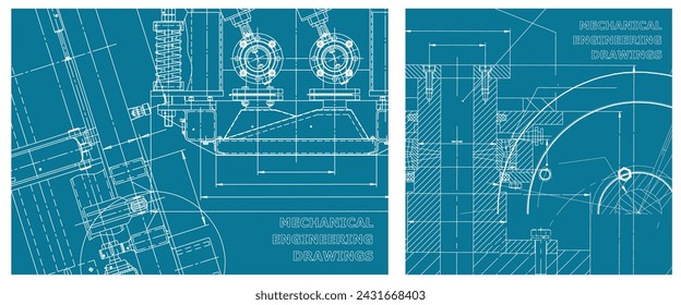 Conjunto de ilustración de ingeniería. Portada, folleto, banner, fondo