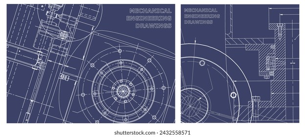 Engineering illustration set. Cover, flyer, banner, background
