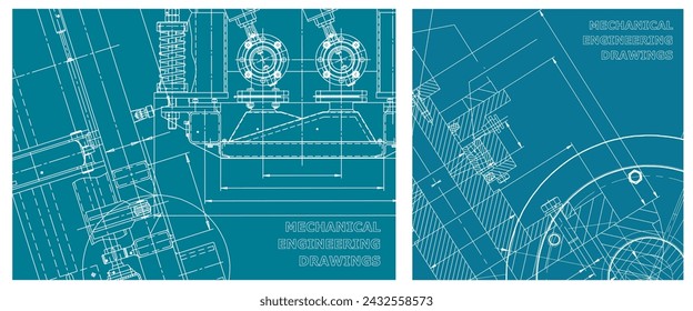 Conjunto de ilustración de ingeniería. Portada, folleto, banner, fondo