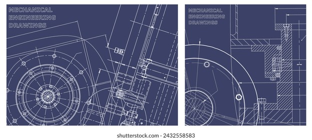 Conjunto de ilustración de ingeniería. Portada, folleto, banner, fondo