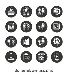 engineering and industrial icons set