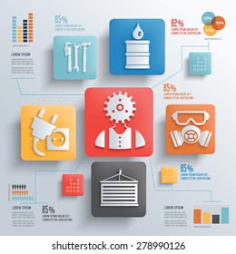 Engineering and industry concept design clean background,clean vector