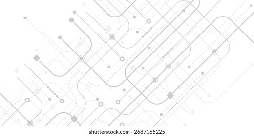Industria de la ingeniería. Nuevas tecnologías. Inteligencia artificial. Ilustración vectorial.