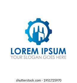 Ingenieurwesen, Vektorgrafik der Industrie, Logo der Industrie