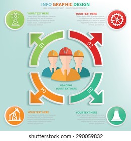 Engineering info graphic design, Data concept design. Clean vector.