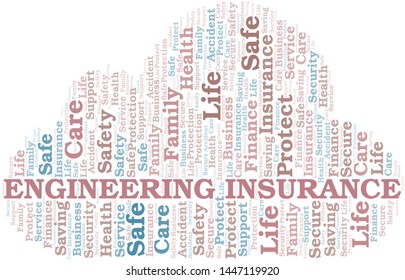 Engineering Insurance word cloud vector made with text only