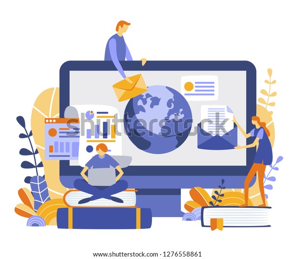 Engineering Iot Global Internet Development Network Stock Vector