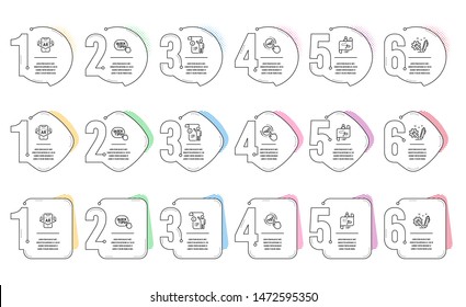 Engineering, Journey Path And Manual Doc Line Icons Set. Infographic Timeline. Augmented Reality, Quick Tips And Graph Chart Signs. Construction, Project Process, Project Info. Vector