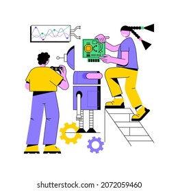 Engineering for kids abstract concept vector illustration. Science for kids, fun learning activities, early development classes, mechanical engineering lesson for children abstract metaphor.