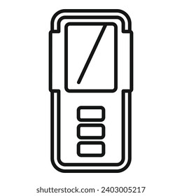 Engineering laser meter icon outline vector. Tool device. Modern screen electric