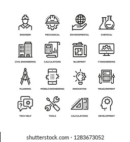 ENGINEERING LINE ICON SET
