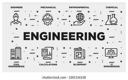 ENGINEERING LINE ICON SET