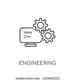 Engineering linear icon. Modern outline Engineering logo concept on white background from Programming collection. Suitable for use on web apps, mobile apps and print media.