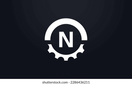 Engineering logo, gears and wrench with letter, logo design. Wrench service industry, industrial and mechanical symbol design. Gear Circle icon design.
