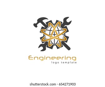 Engineering Logo Template Stock Vector (Royalty Free) 654271903 ...