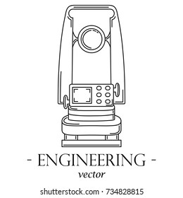 Engineering Logo With A Theodolite.