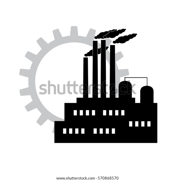 Engineering Management Icon Plant Working On Stock Vector Royalty Free