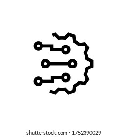 Icono de ingeniería y manufactura en estilo de contorno. Símbolo vector.