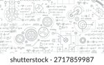 Engineering mathematical formulas on a seamless white background.