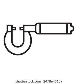 Engineering Micrometer Icon Perfect for Precision Measurement Tools