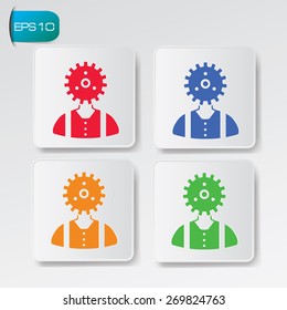 Engineering on button background,clean vector