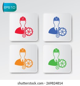 Engineering on button background,clean vector