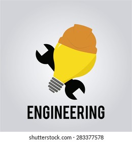 Engineering over color background