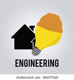 Engineering over color background