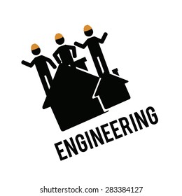 Engineering over color background
