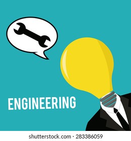 Engineering over color background