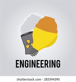 Engineering over color background