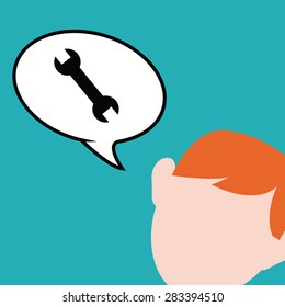 Engineering over color background