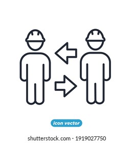 Engineering People icon. People Teamwork Engineering symbol template for graphic and web design collection logo vector illustration