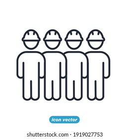 Engineering People icon. People Teamwork Engineering symbol template for graphic and web design collection logo vector illustration