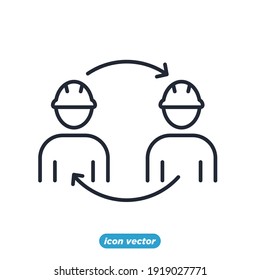 Engineering People icon. People Teamwork Engineering symbol template for graphic and web design collection logo vector illustration
