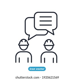 Engineering People icon. People Teamwork Engineering symbol template for graphic and web design collection logo vector illustration