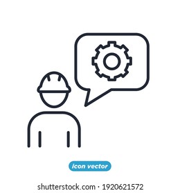 Engineering People icon. People Teamwork Engineering symbol template for graphic and web design collection logo vector illustration