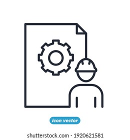 Engineering People icon. People Teamwork Engineering symbol template for graphic and web design collection logo vector illustration